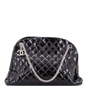Chanel Just Mademoiselle Bag Quilted Patent Large