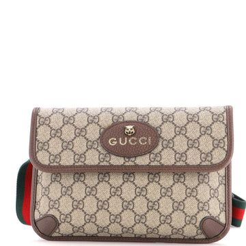 Gucci Neo Vintage Flap Belt Bag GG Coated Canvas