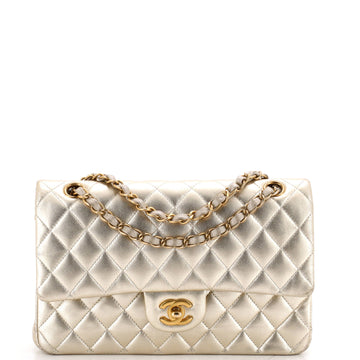 Chanel Classic Double Flap Bag Quilted Metallic Calfskin Medium