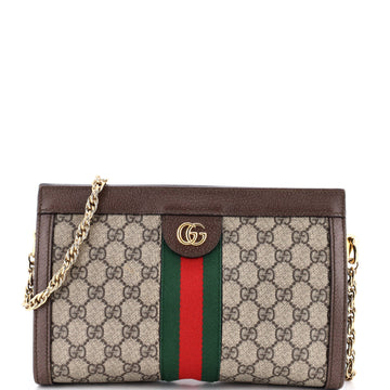 Gucci Ophidia Chain Shoulder Bag GG Coated Canvas Small