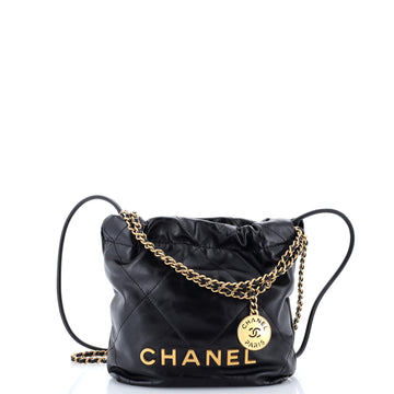 Chanel 22 Chain Hobo Quilted Calfskin Mini