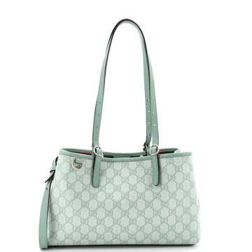 Gucci Emblem Tote GG Coated Canvas Small