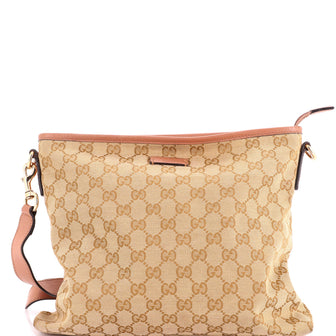 Gucci Flat Messenger Bag GG Canvas Medium