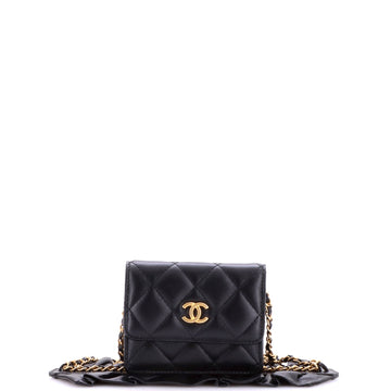 Chanel Romance Clutch With Chain Quilted Lambskin Mini