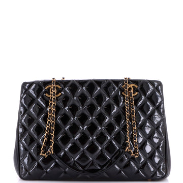 Chanel CC Eyelet Tote Quilted Patent Medium