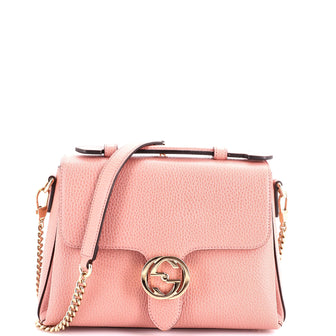 Gucci Interlocking Top Handle Bag Leather Small