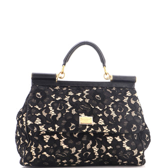 Dolce & Gabbana Soft Miss Sicily Bag Floral Lace Medium