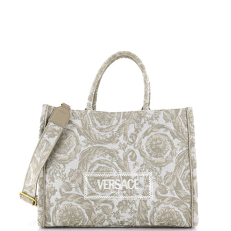 Versace Athena Convertible Tote Barocco Jacquard Medium