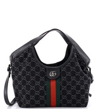 Gucci Giglio Tote GG Denim Small
