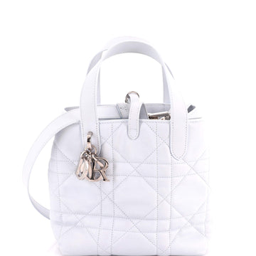 Christian Dior Toujours Vertical Tote Bag Macrocannage Quilt Calfskin Small