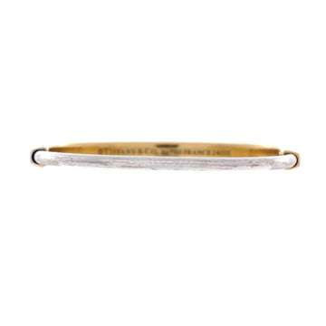 Tiffany & Co. Lock Bangle Bracelet 18K Yellow Gold and 18K White Gold Narrow