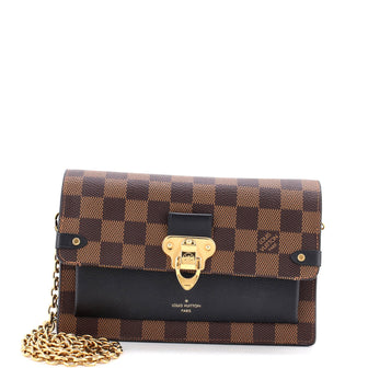 Louis Vuitton Vavin Chain Wallet NM Damier with Leather