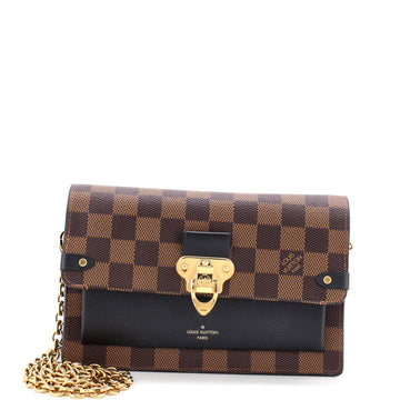 Louis Vuitton Vavin Chain Wallet NM Damier with Leather