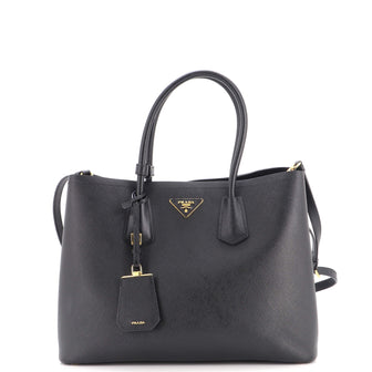 Prada Cuir Double Tote Saffiano Leather Large