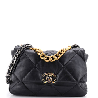 Chanel 19 Flap Bag Quilted Leather Large