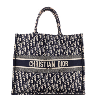 Christian Dior Book Tote Oblique Canvas Large