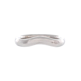 Tiffany & Co. Elsa Peretti Curved Wedding Band Ring Platinum 3mm