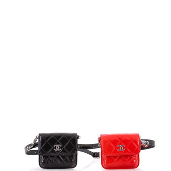 Chanel CC Belt In Love Waist Bag Quilted Patent Mini