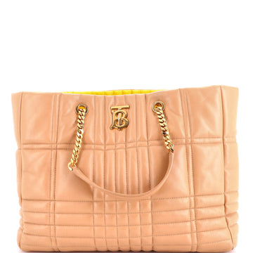 Burberry Lola Shopping Tote Quilted Lambskin Medium