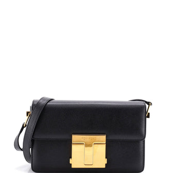 Tom Ford T Clasp Flap Shoulder Bag Leather Medium