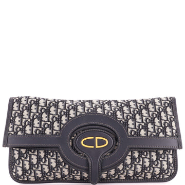 Christian Dior Fold Over Clutch Oblique Canvas