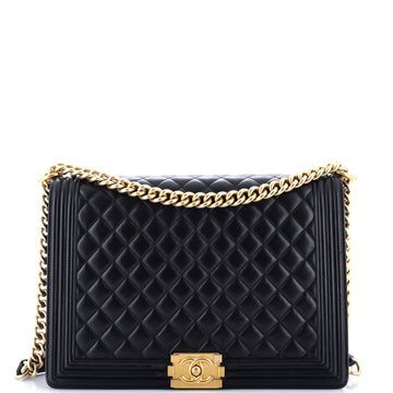Chanel Boy Flap Bag Quilted Lambskin Large