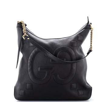 Gucci Apollo Hobo GG Embossed Calfskin Large
