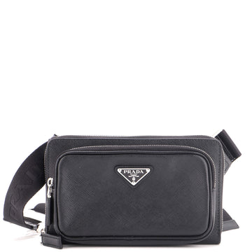 Prada Zip Around Front Pocket Belt Bag Saffiano Leather