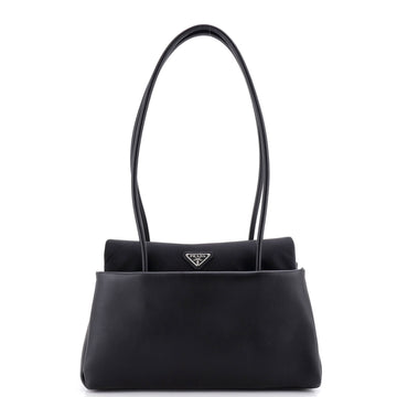Prada Passage Shoulder Bag Leather and Re-Nylon Medium