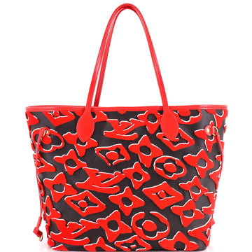 Louis Vuitton Neverfull NM Tote Limited Edition Urs Fischer Tufted Monogram Canvas MM
