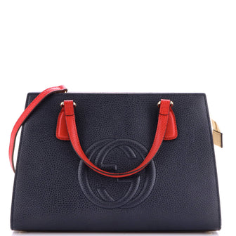 Gucci Soho Convertible Top Handle Satchel Leather Medium