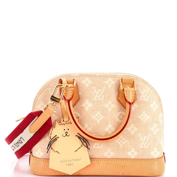 Louis Vuitton Alma Handbag Limited Edition Grace Coddington Meowgram Canvas BB