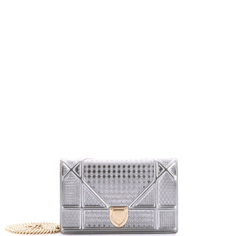 Christian Dior Diorama Wallet on Chain Cannage Embossed Calfskin