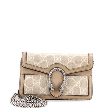 Gucci Dionysus Bag GG Coated Canvas with Leather Super Mini