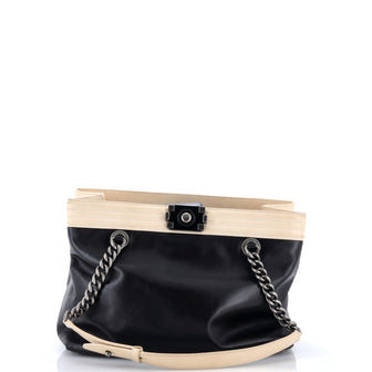 Chanel Boy Shopping Tote Glazed Calfskin Small