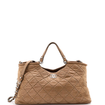 Chanel CC Sea Hit Tote Quilted Iridescent Calfskin Large