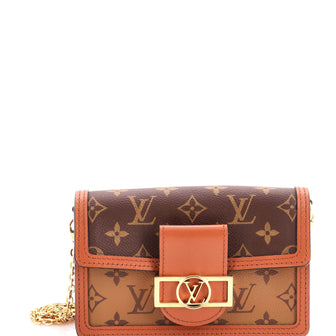 Louis Vuitton Dauphine Chain Wallet Reverse Monogram Canvas