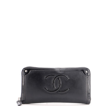 Chanel Timeless CC Zip Around Wallet Lambskin and Patent Small