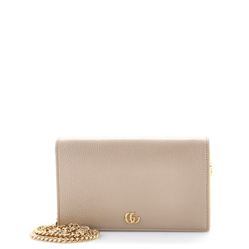 Gucci Petite GG Marmont Chain Wallet Leather Mini