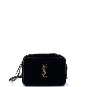 Saint Laurent Lou Camera Bag Matelasse Chevron Velvet Small