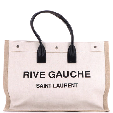 Saint Laurent Rive Gauche Shopper Tote Canvas Large