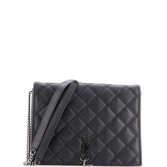 Saint Laurent Becky Shoulder Bag Quilted Leather Small
