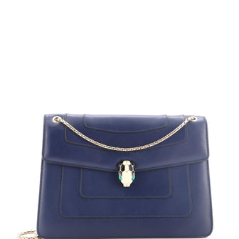 Bvlgari Serpenti Forever Square Shoulder Bag Leather Medium