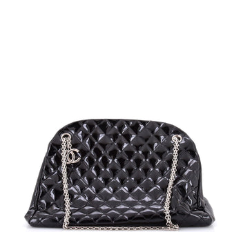 Chanel Just Mademoiselle Bag Quilted Patent Large