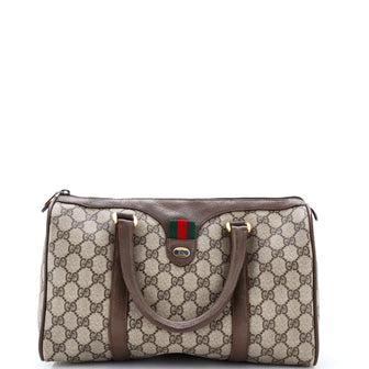 Gucci Vintage Interlocking G Boston Bag GG Coated Canvas Medium