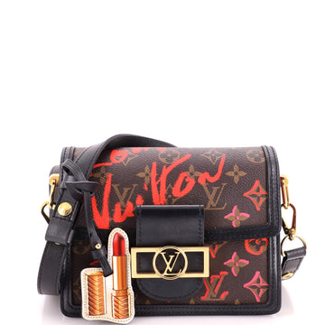 Louis Vuitton Dauphine Shoulder Bag Limited Edition Fall in Love Monogram Canvas Mini