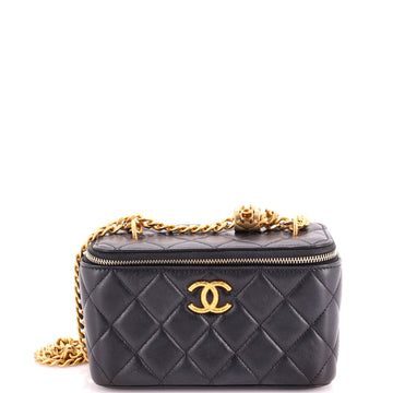 Chanel All Slide Long Vanity Case with Chain Quilted Lambskin Small