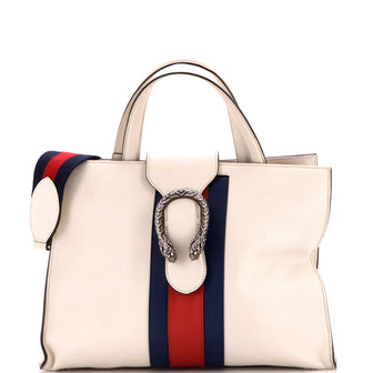 Gucci Web Dionysus Top Handle Bag Leather Medium