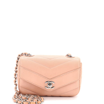 Chanel Data Center Envelope Flap Bag Chevron Caviar Mini