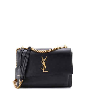 Saint Laurent Sunset Satchel Leather Medium